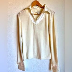 Sweater BETTE PAIGE fabulous quality with satin details.